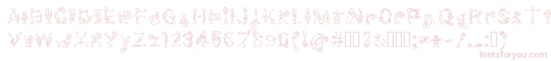 Stickfigures Font – Pink Fonts on White Background