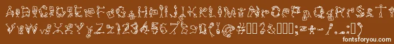 Stickfigures Font – White Fonts on Brown Background