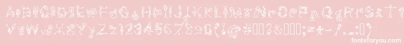 Stickfigures Font – White Fonts on Pink Background