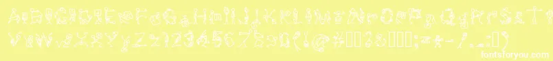 Stickfigures Font – White Fonts on Yellow Background