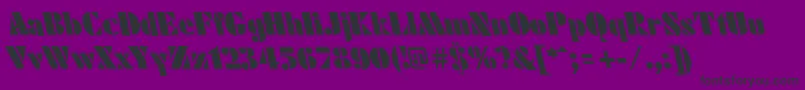 fuente FuturistleftyblackRegular – Fuentes Negras Sobre Fondo Morado