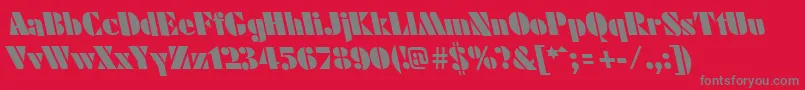 FuturistleftyblackRegular Font – Gray Fonts on Red Background