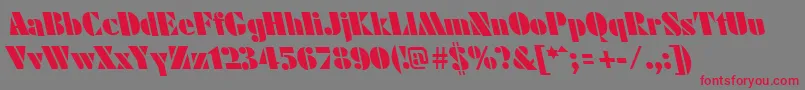 FuturistleftyblackRegular Font – Red Fonts on Gray Background