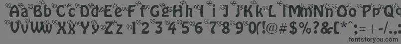 ThreeLittlePinkPigs Font – Black Fonts on Gray Background