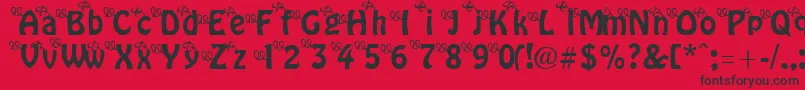 ThreeLittlePinkPigs Font – Black Fonts on Red Background