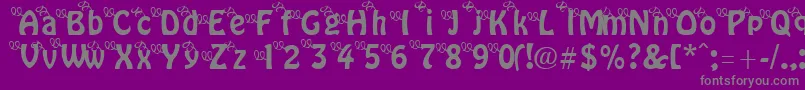 Шрифт ThreeLittlePinkPigs – серые шрифты на фиолетовом фоне