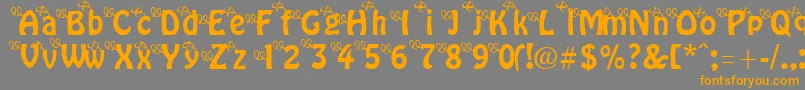 ThreeLittlePinkPigs Font – Orange Fonts on Gray Background