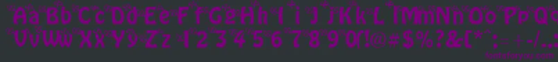 ThreeLittlePinkPigs-fontti – violetit fontit mustalla taustalla
