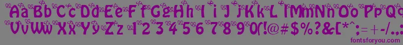 ThreeLittlePinkPigs Font – Purple Fonts on Gray Background