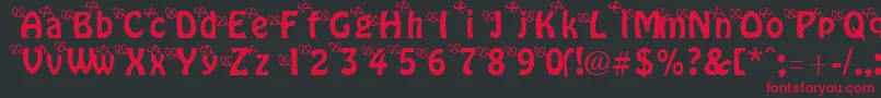 ThreeLittlePinkPigs Font – Red Fonts on Black Background