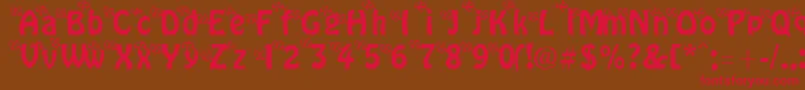 ThreeLittlePinkPigs Font – Red Fonts on Brown Background