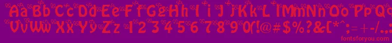ThreeLittlePinkPigs Font – Red Fonts on Purple Background