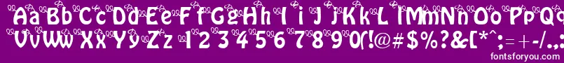 ThreeLittlePinkPigs Font – White Fonts on Purple Background