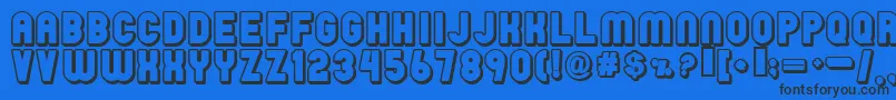 Rainy Font – Black Fonts on Blue Background