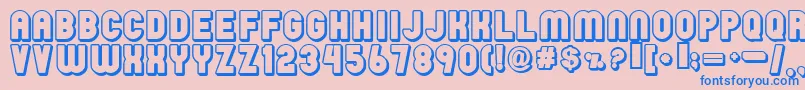 Rainy Font – Blue Fonts on Pink Background