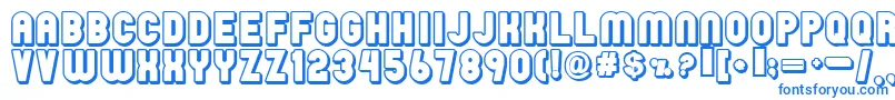 Rainy Font – Blue Fonts on White Background