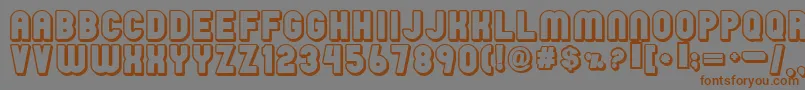 Rainy Font – Brown Fonts on Gray Background