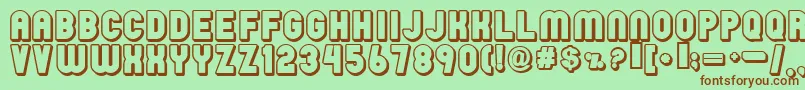 Rainy Font – Brown Fonts on Green Background