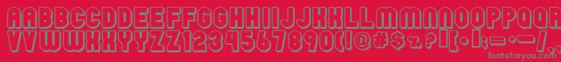 Rainy Font – Gray Fonts on Red Background