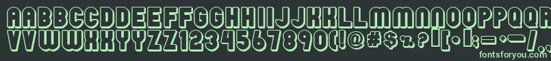 Rainy Font – Green Fonts on Black Background