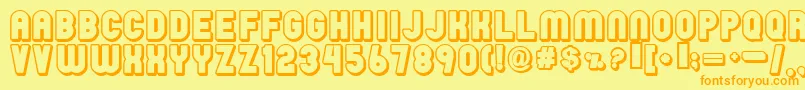 Rainy Font – Orange Fonts on Yellow Background