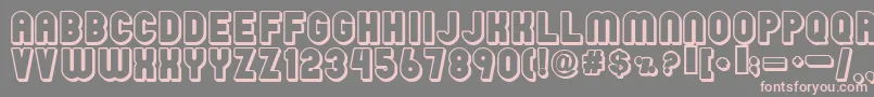 フォントRainy – 灰色の背景にピンクのフォント