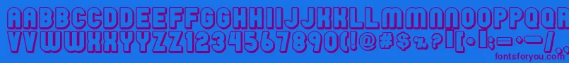 Rainy Font – Purple Fonts on Blue Background