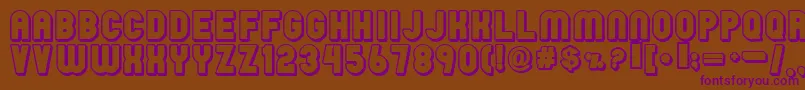 Шрифт Rainy – фиолетовые шрифты на коричневом фоне
