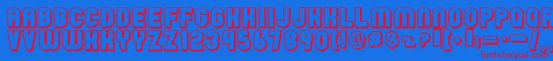 Rainy Font – Red Fonts on Blue Background