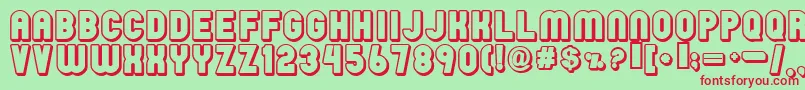 Rainy Font – Red Fonts on Green Background