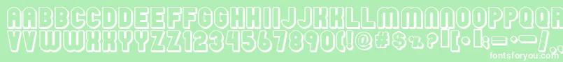 Rainy Font – White Fonts on Green Background