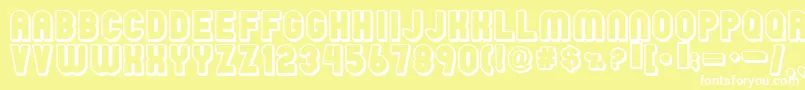Шрифт Rainy – белые шрифты на жёлтом фоне