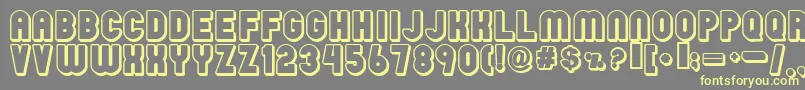 Rainy-fontti – keltaiset fontit harmaalla taustalla