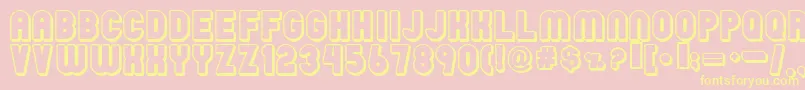 Rainy Font – Yellow Fonts on Pink Background