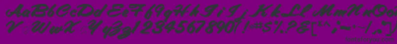 Tracytracy68Bold-Schriftart – Schwarze Schriften auf violettem Hintergrund