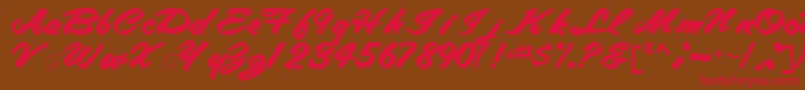 Tracytracy68Bold Font – Red Fonts on Brown Background