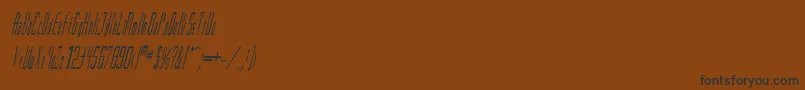 SplainItalic-Schriftart – Schwarze Schriften auf braunem Hintergrund