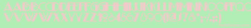 Boogienightsnf Font – Pink Fonts on Green Background