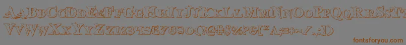 Bloodcrows Font – Brown Fonts on Gray Background