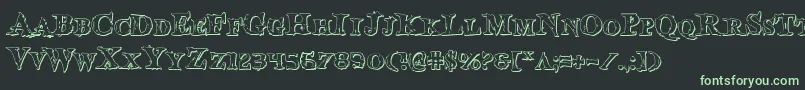 Bloodcrows-fontti – vihreät fontit mustalla taustalla