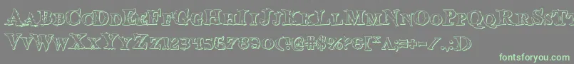Bloodcrows Font – Green Fonts on Gray Background