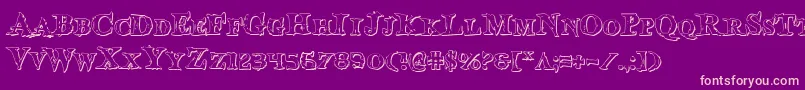 Bloodcrows Font – Pink Fonts on Purple Background