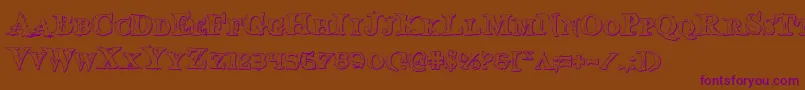 Bloodcrows Font – Purple Fonts on Brown Background