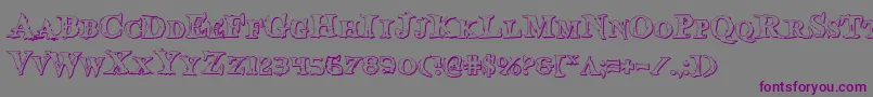 Bloodcrows Font – Purple Fonts on Gray Background