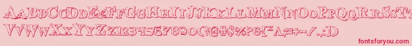 Bloodcrows Font – Red Fonts on Pink Background