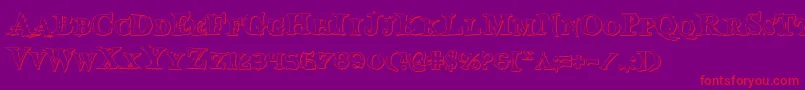 Bloodcrows Font – Red Fonts on Purple Background