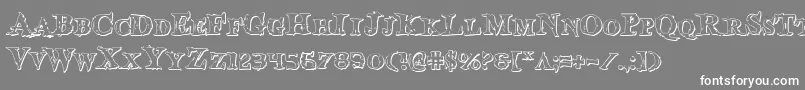 Bloodcrows Font – White Fonts on Gray Background