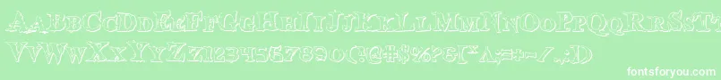 Bloodcrows Font – White Fonts on Green Background