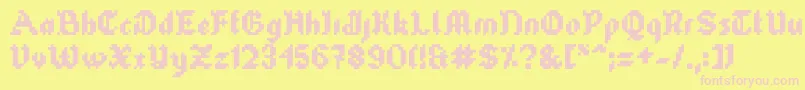 Tubeofcorn Font – Pink Fonts on Yellow Background