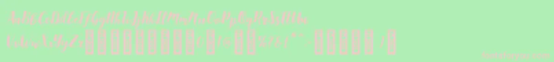 Aldine Font – Pink Fonts on Green Background